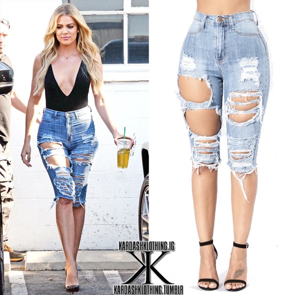 Fashion Nova Pants - Lost At Sea Shorts Medium Blue Wash